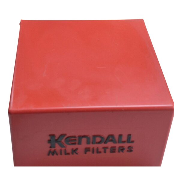 Kendall Milk Filters Red Box Dispenser Storage Container - Picture 2 of 7